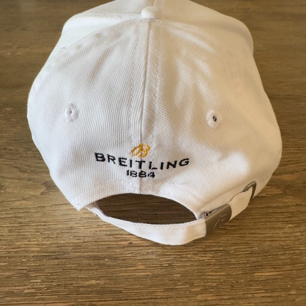 NEW Breitling Watch Company 1884 Embroidered Logo Men's Hat-White Organic Cap - Picture 7 of 13